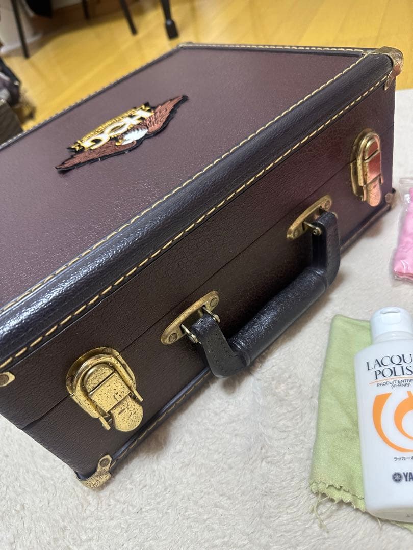 信号ラッパ　下倉楽器　ゴールド ケース付き