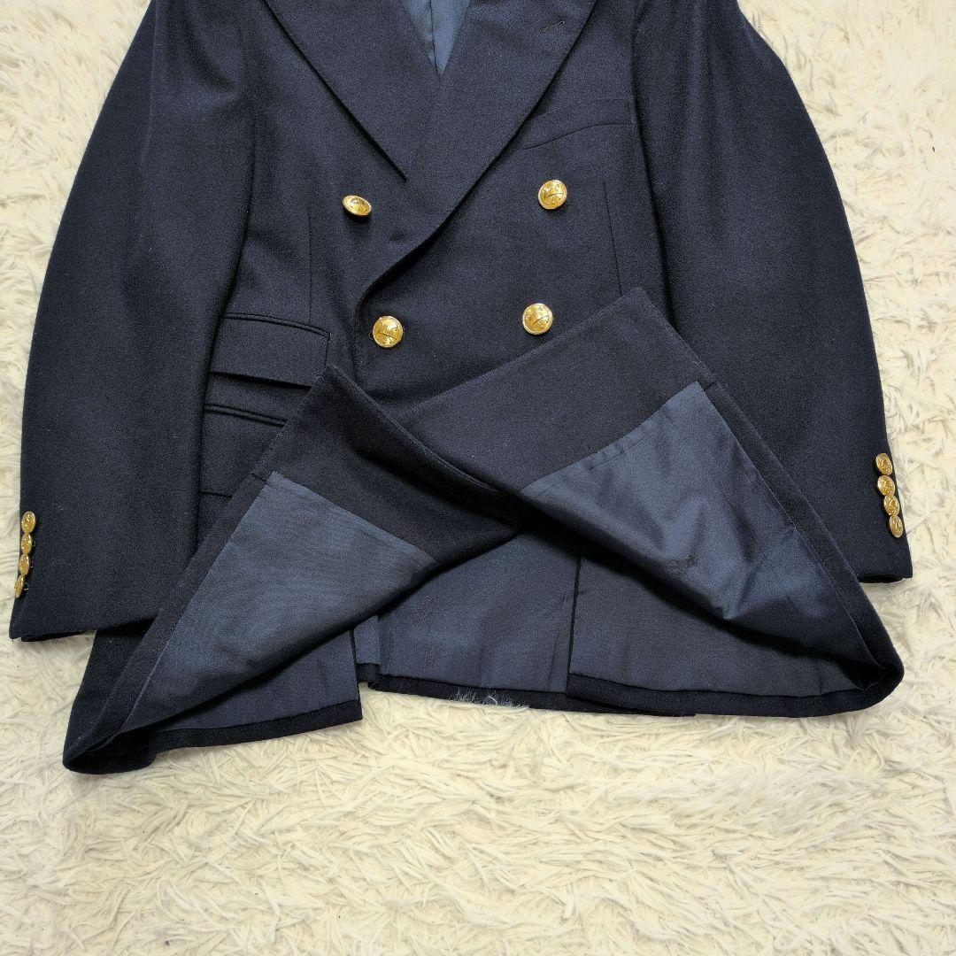 【極美品】ポロラルフローレン☆金ボタン　紺ブレ　90S　裏地ポニー総柄　ダブル