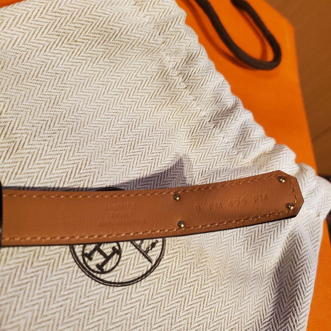 【極美品】HERMES ケリーポケットベルト 18 ノアール ゴールド金具