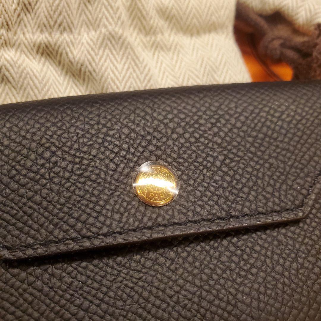 【極美品】HERMES ケリーポケットベルト 18 ノアール ゴールド金具