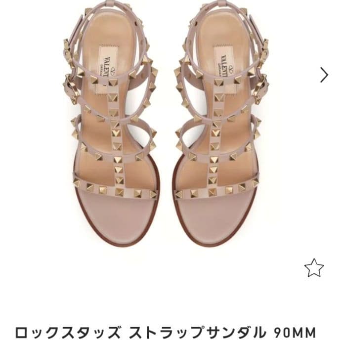【美品】✨VALENTINO ロックスタッズ サンダル 90MM ピンク 現行品