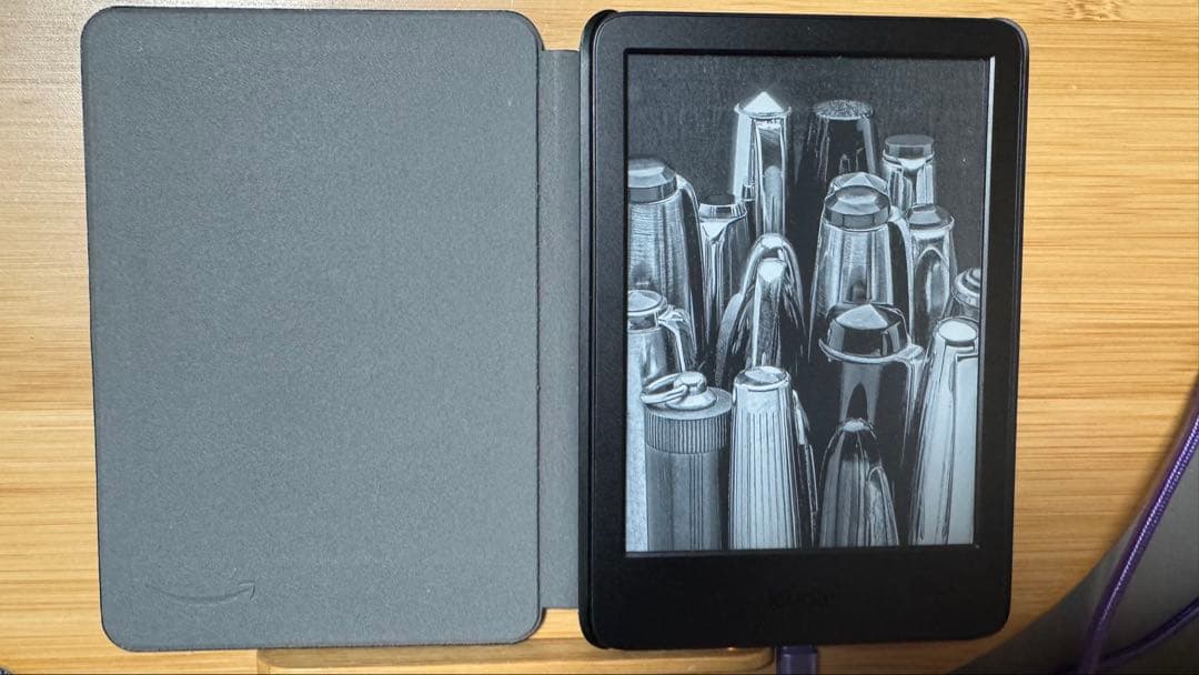 【てんてん】Kindle 無印 ファブリックカバー 保護フィルム付き 美品