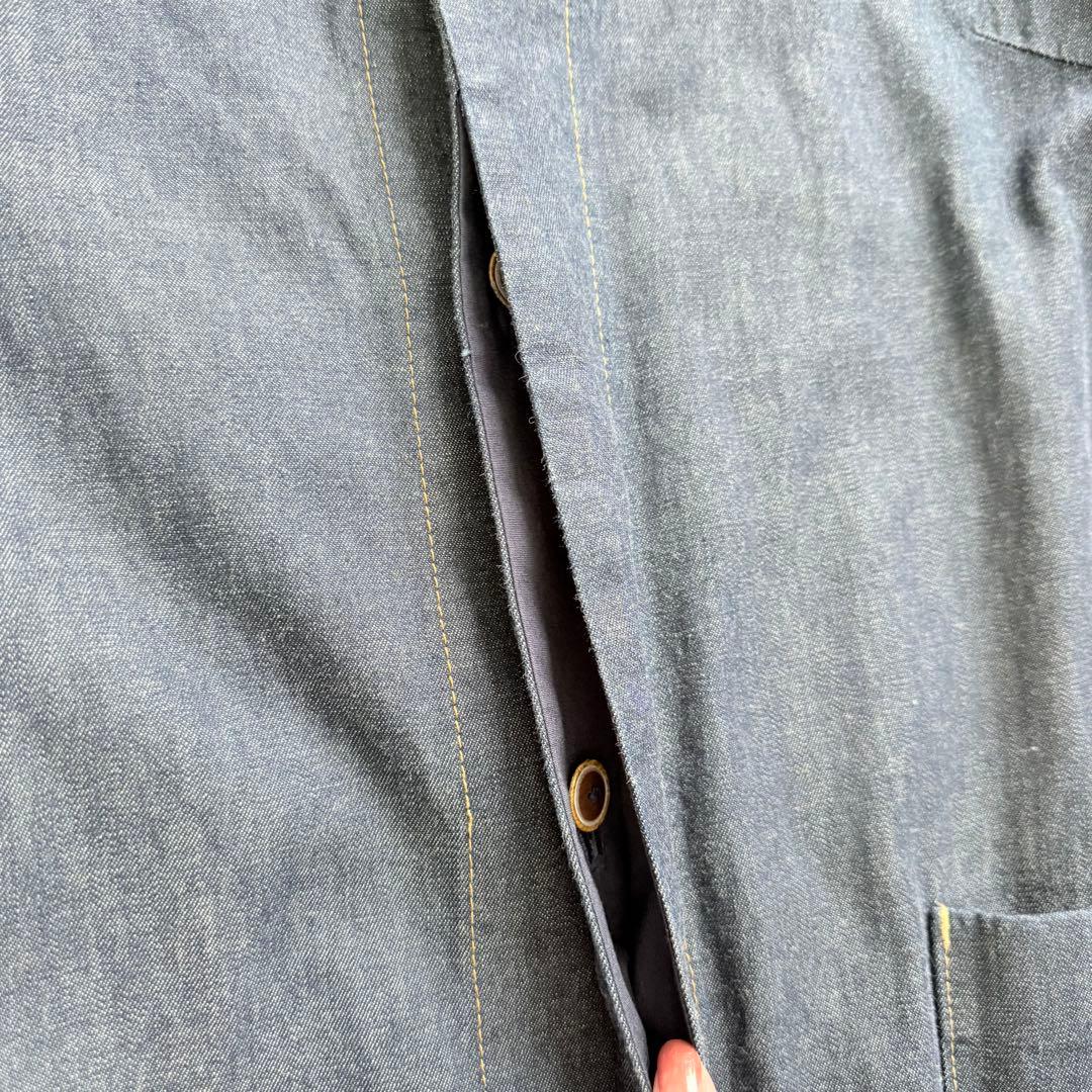 パラスパレス　ダンガリーシャツワンピース　バックスリット　2 日本製