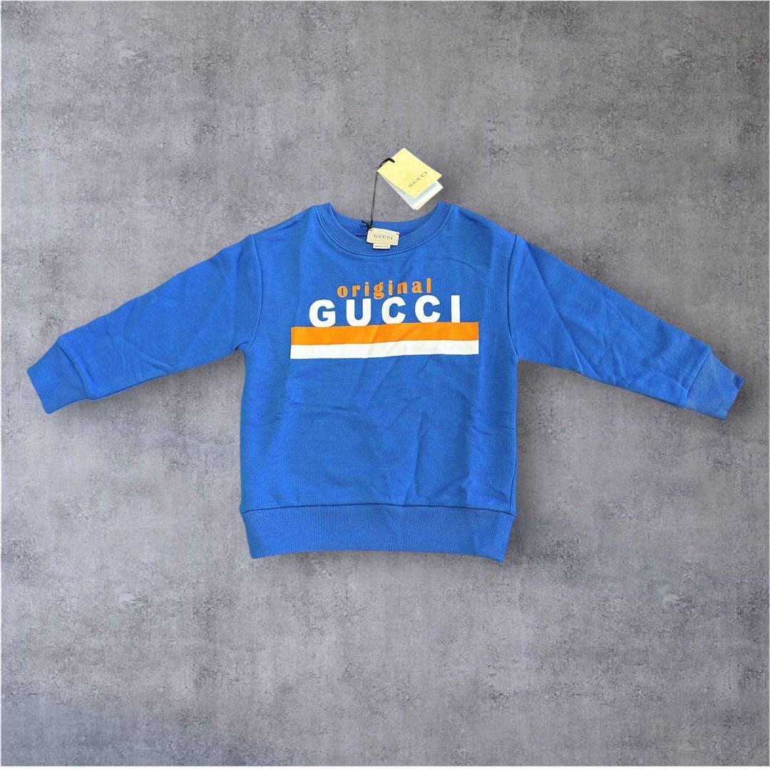 新品未使用　GUCCI トレーナー キッズ ロゴ 子供服 ブルー 110 グッチ