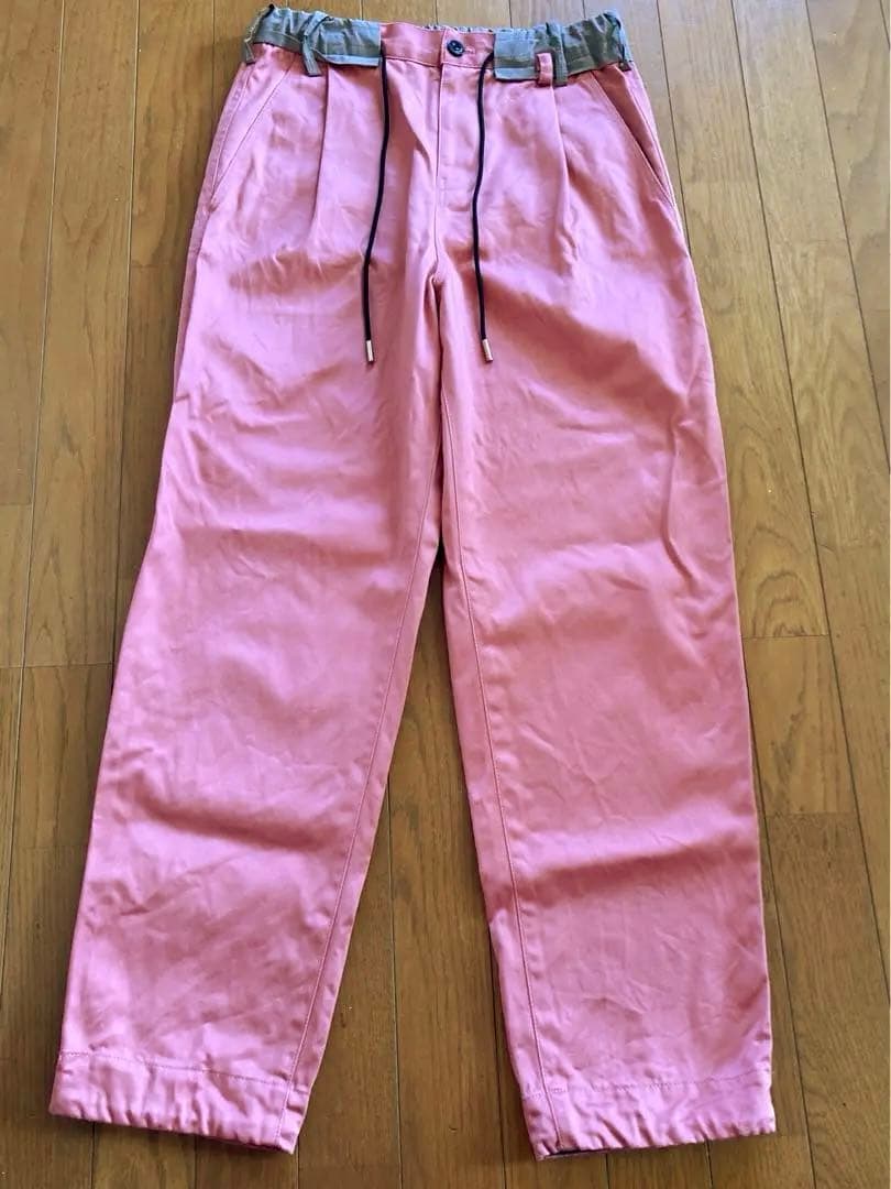 sacai ピンク　チノパン　コットン　22aw Chinopants サカイ