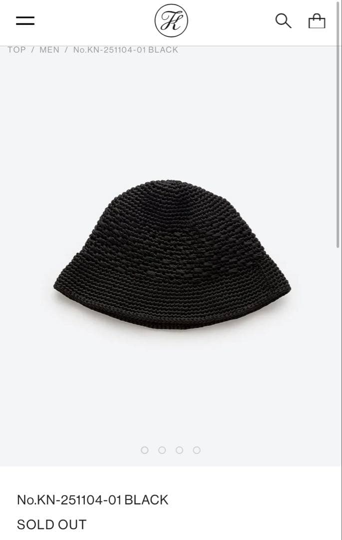 帽子 POLY KNIT BUCKET HAT (No.KN-251104)