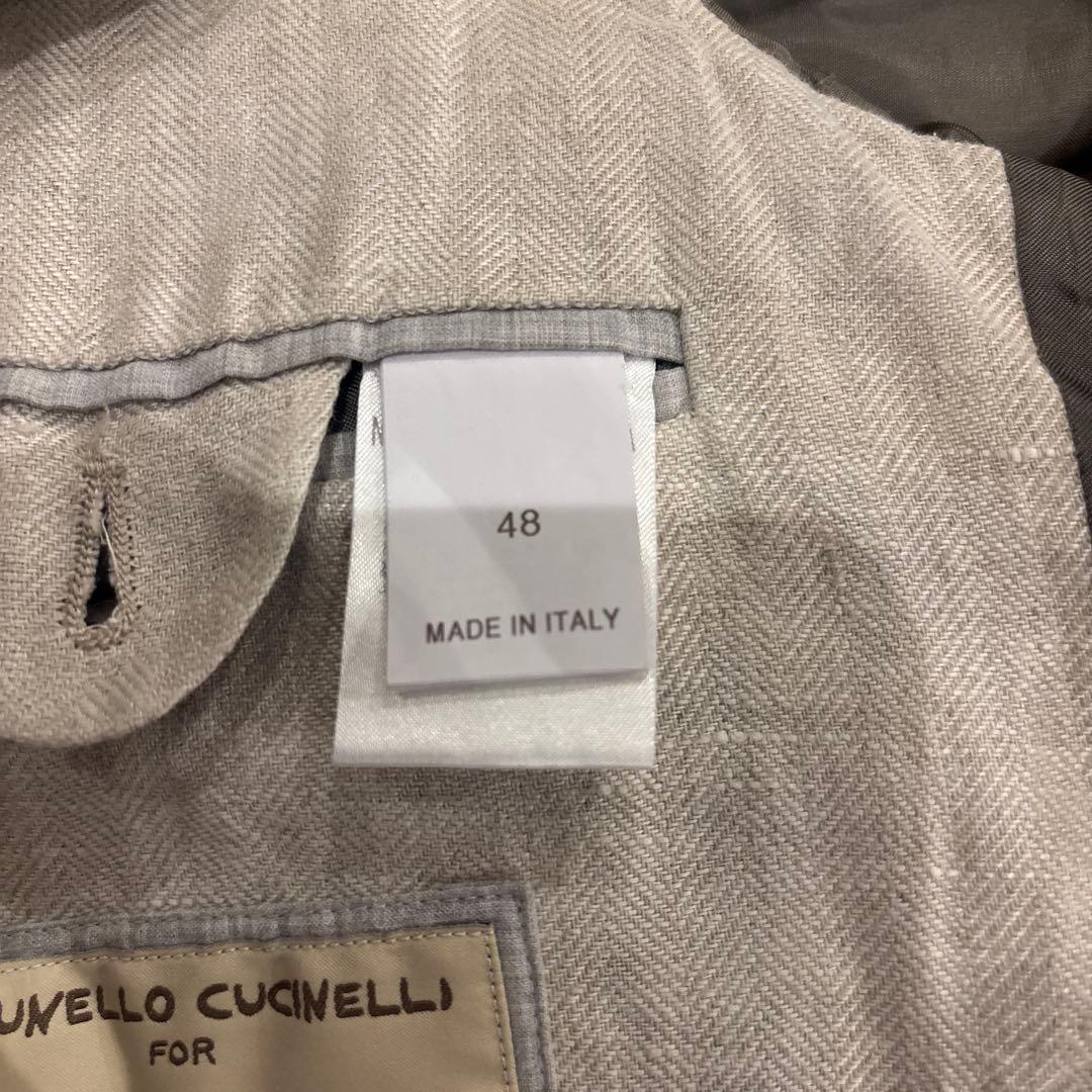 【BRUNELLO CUCINELLI】オフホワイト 麻素材 ジャケット