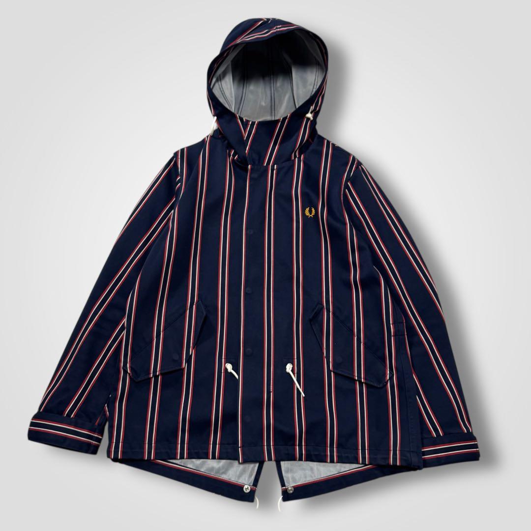 1711◆フレッドペリーレジメンタルストライプ モッズパーカーコート藤井郁弥