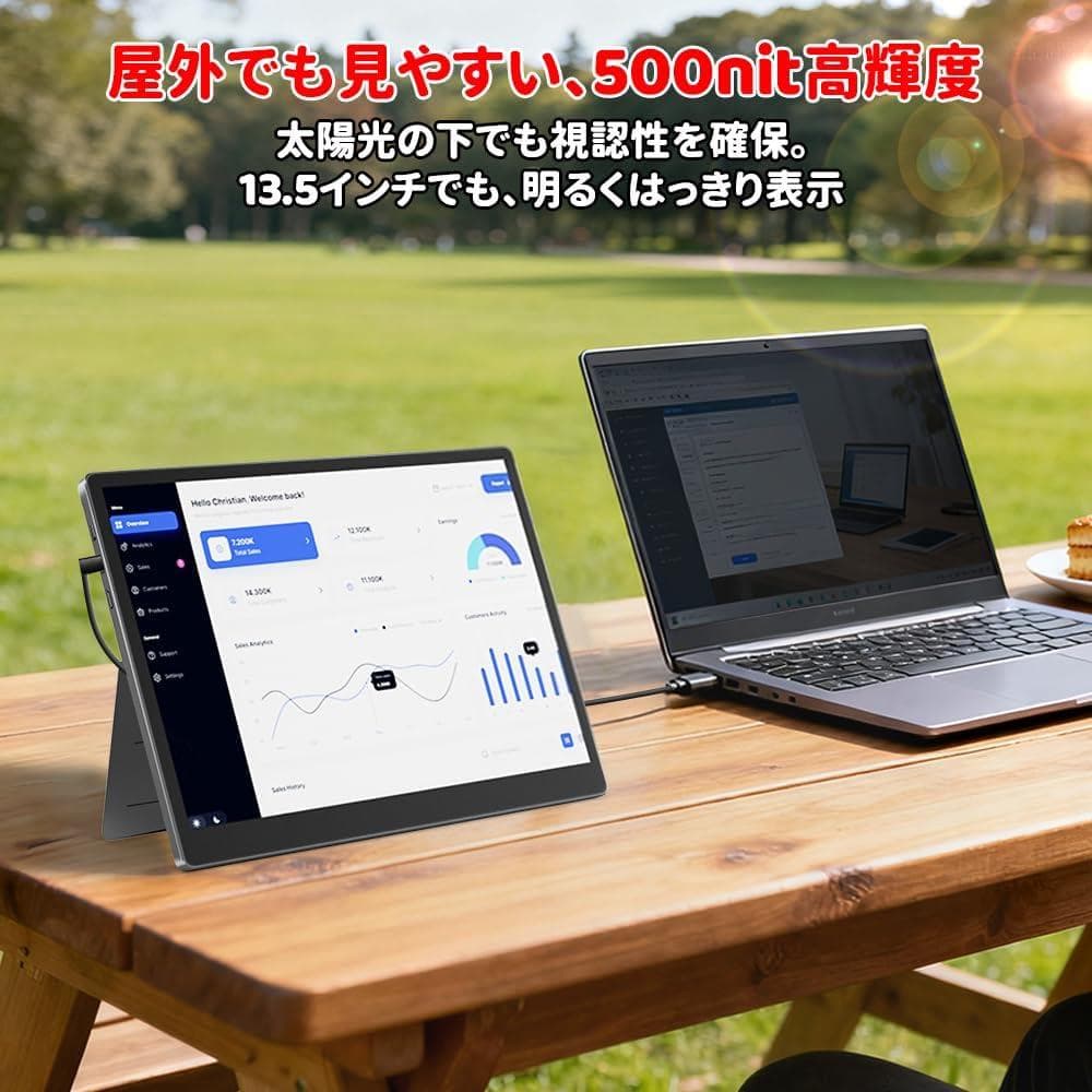 モバイルモニター 13.5インチ 2K 2256×1504 Switch対応