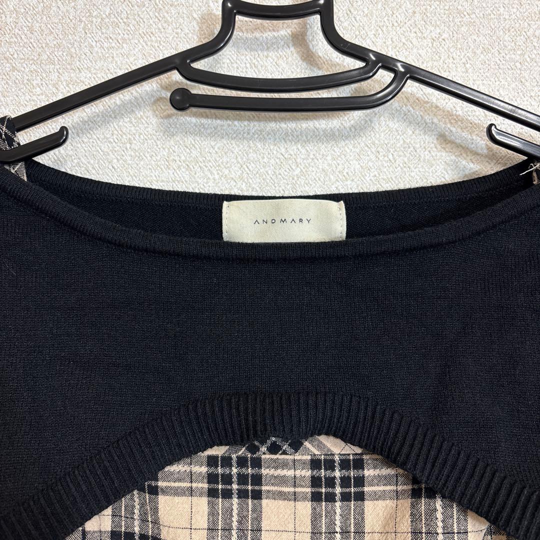 andmary Juni check dress beige Mサイズ