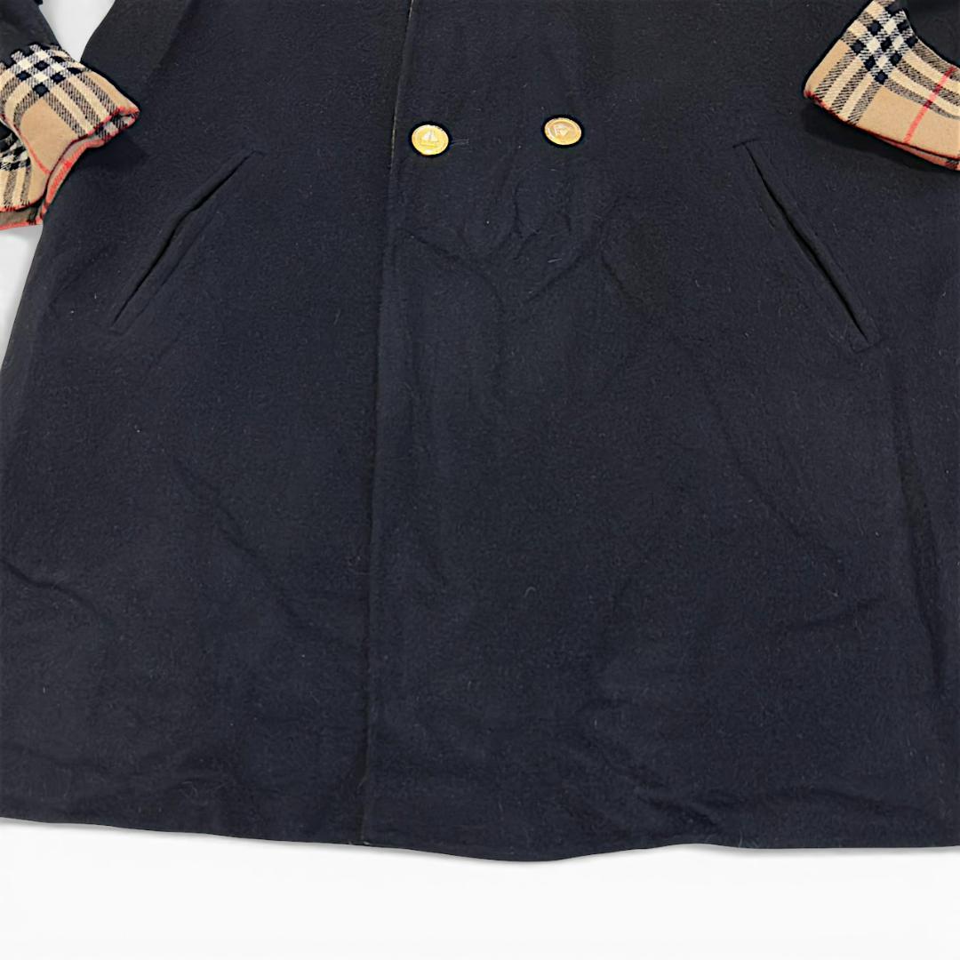 BURBERRY カシミヤ ノバチェック 金ボタン 2XL ウールコート