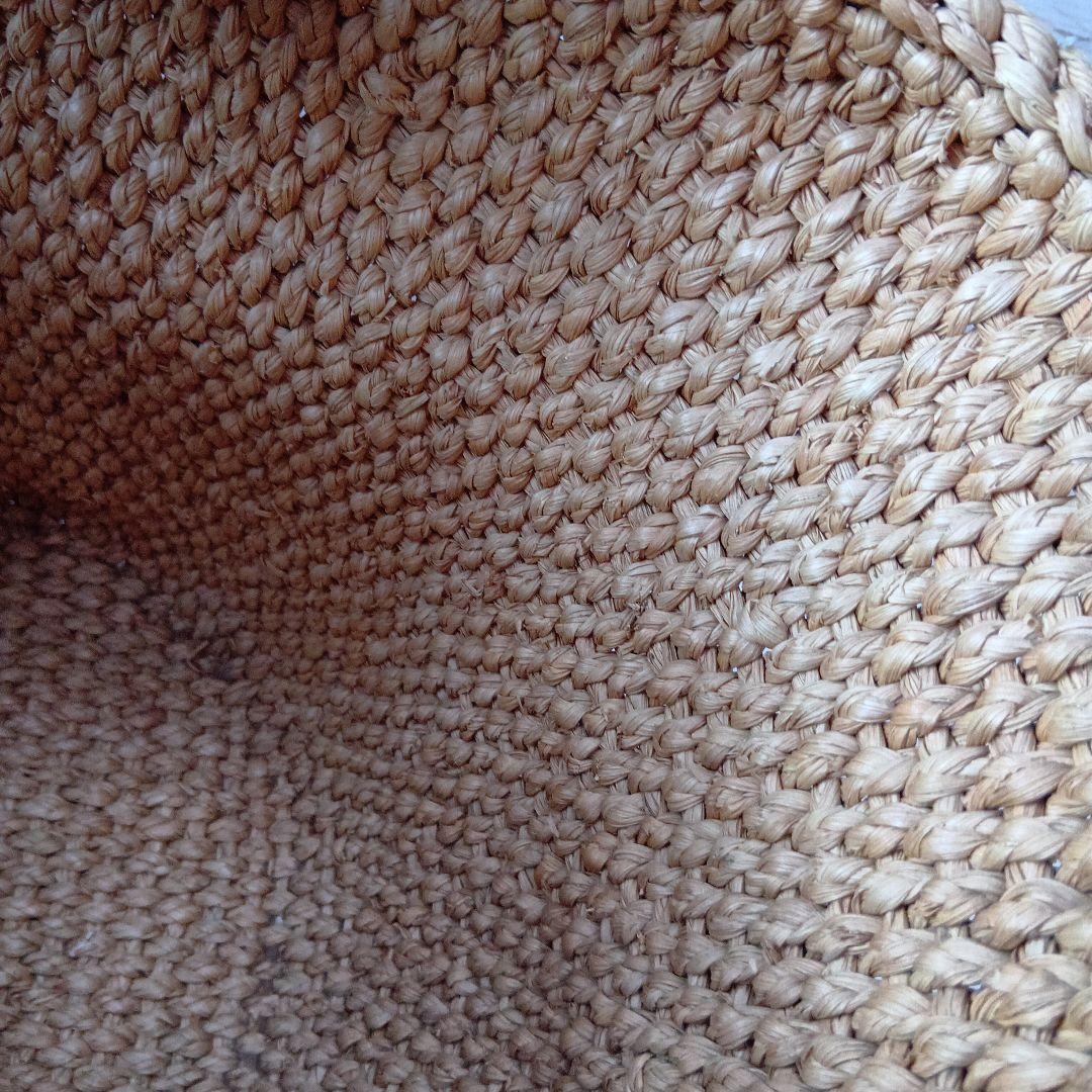 麻の大きい60cm かごバッグ