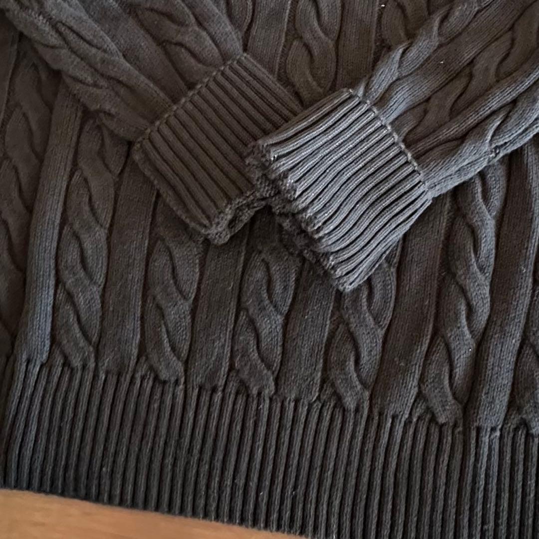 メンズ黒S 【新品タグ付】ポロ ラルフローレン コットン ケーブル セーター