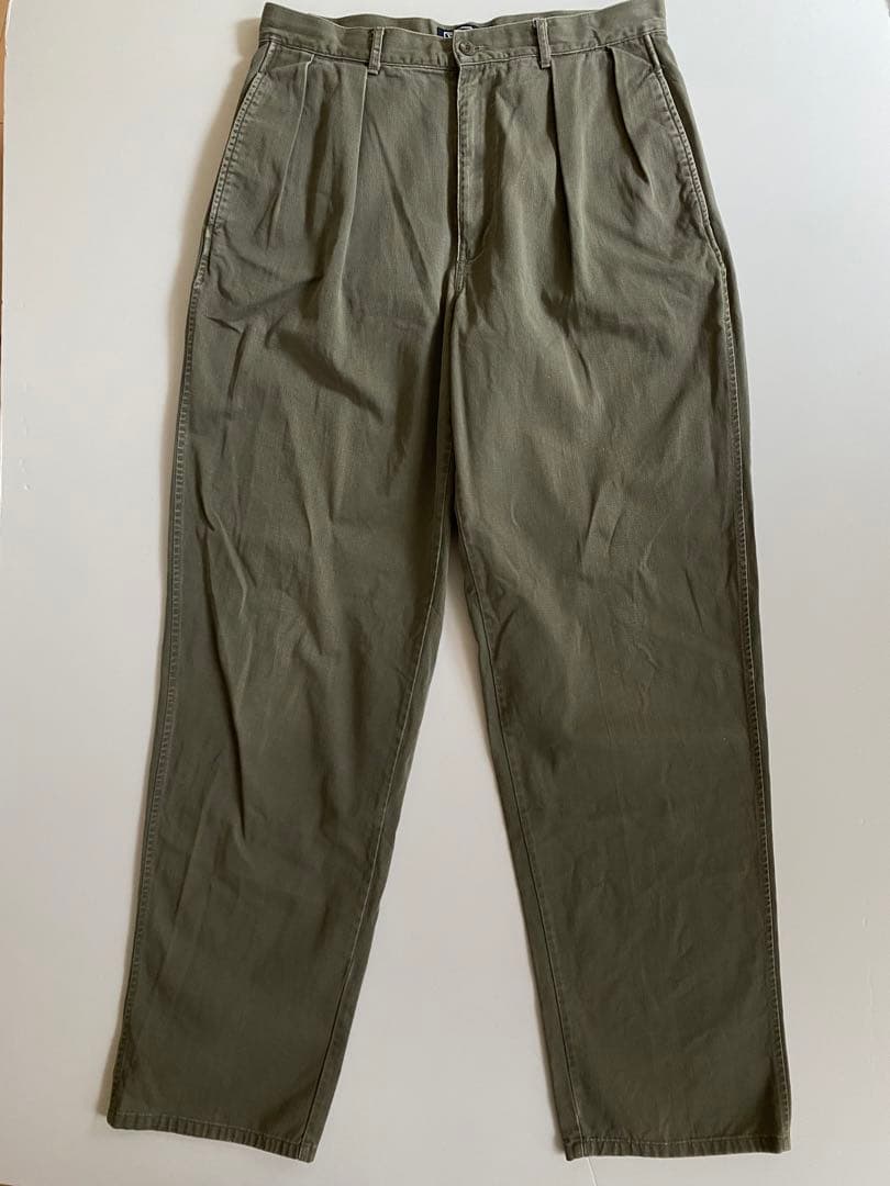 90s ポロラルフローレン ポロチノ 初期型 アンドリュー ツータック カーキ