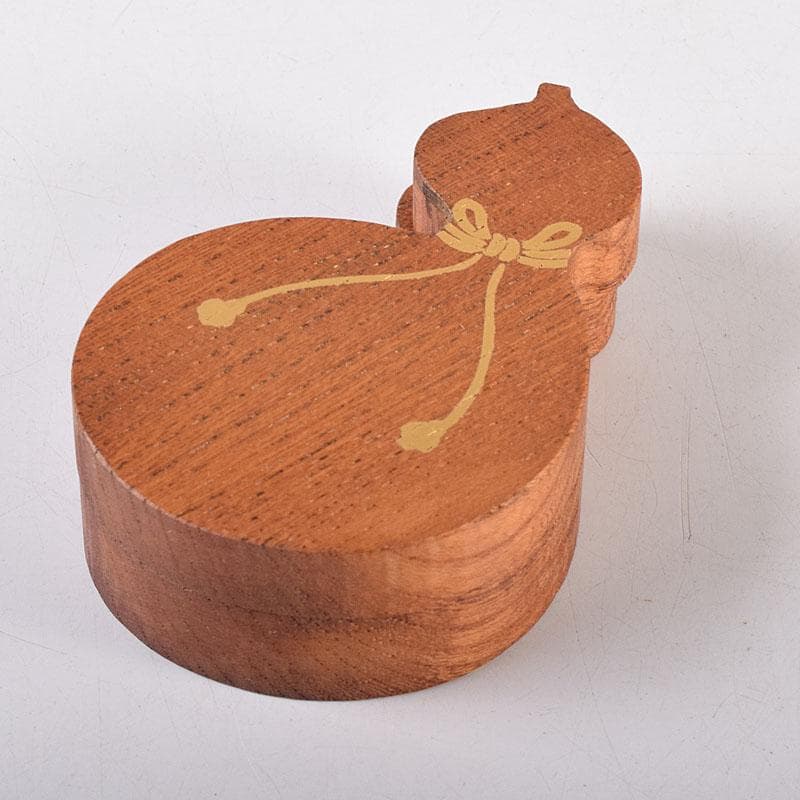 ホットスルー　中村宗悦作　海清寺　古材　内金溜　瓢香合　共箱　V　8138