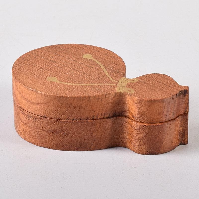 ホットスルー　中村宗悦作　海清寺　古材　内金溜　瓢香合　共箱　V　8138