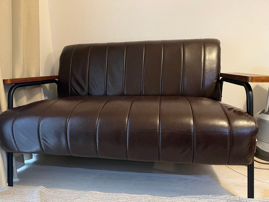 ニトリ　Nシールド　合皮ソファ　ブラウン