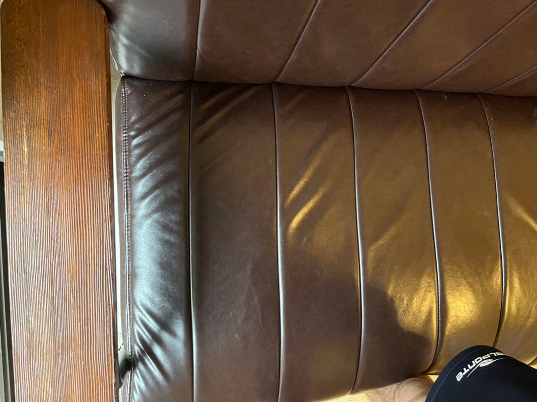 ニトリ　Nシールド　合皮ソファ　ブラウン