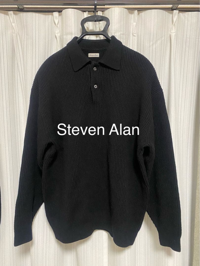 Steven Alanオーストラリアンラムズウール ポロカラー ニット