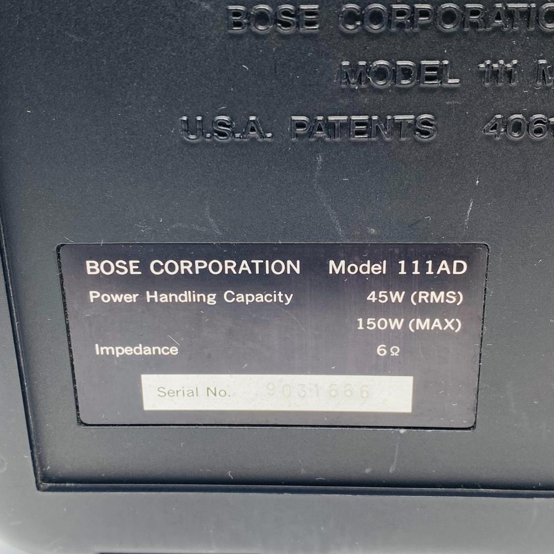 BOSE　ボーズ　モデル 111AD　スピーカー　ペア　２個セット　ケーブル付き