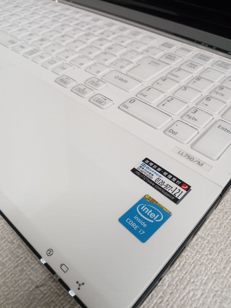 Λ NEC PC-LL750MSW Intel i7 8GB　ストレージ無