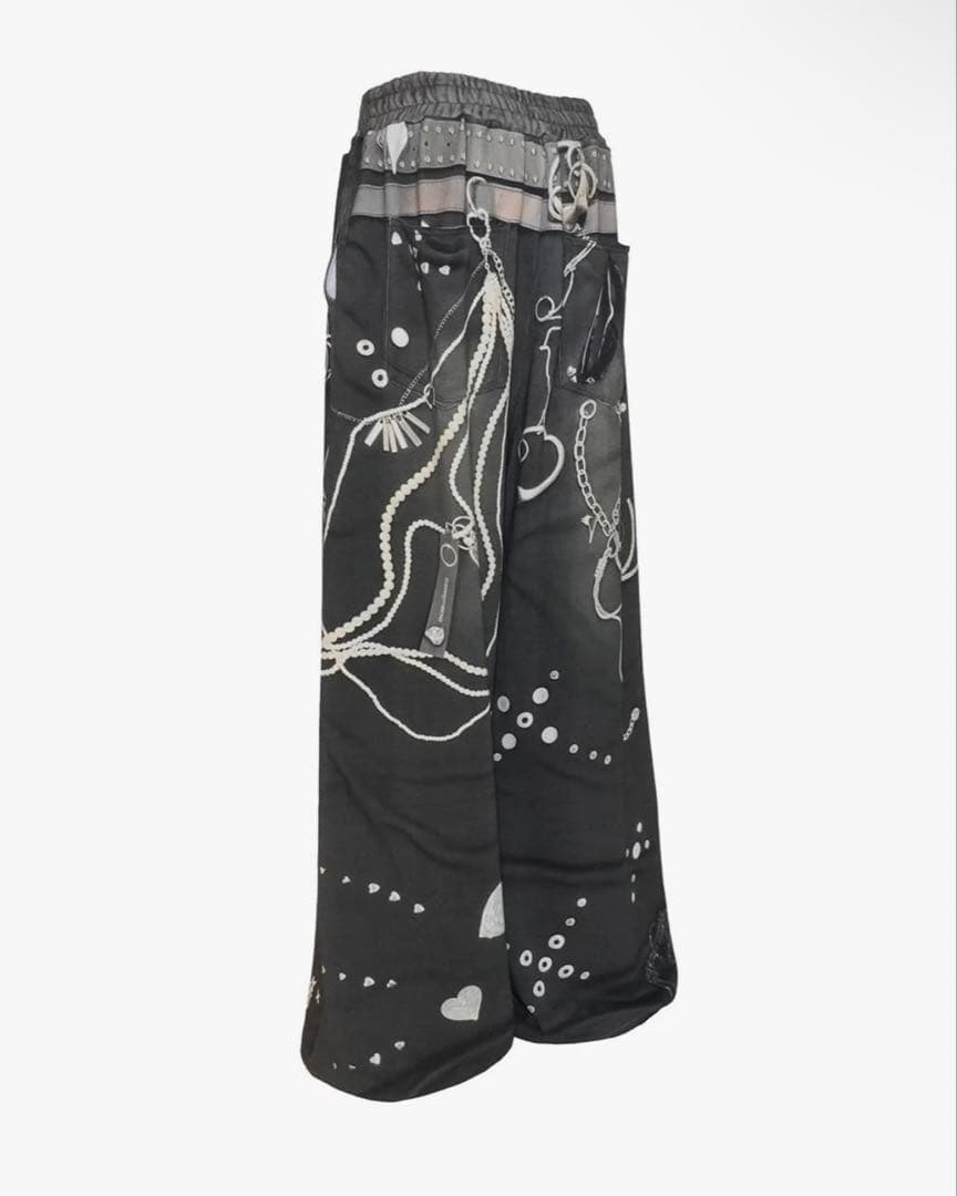 パンツ THEREDTHREAD S PRINT SWEAT2 TOYS black