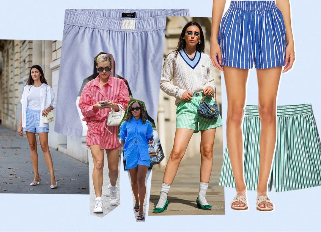 パンツ HOMMEgirls BOXER SHORT LAVENDER STRIPE