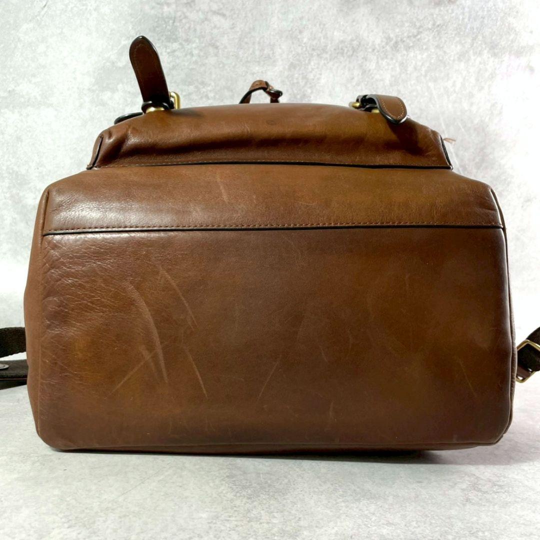 極美品 コーチ ブリーカー バックパック ビジネスバッグ A4可 レザー 茶