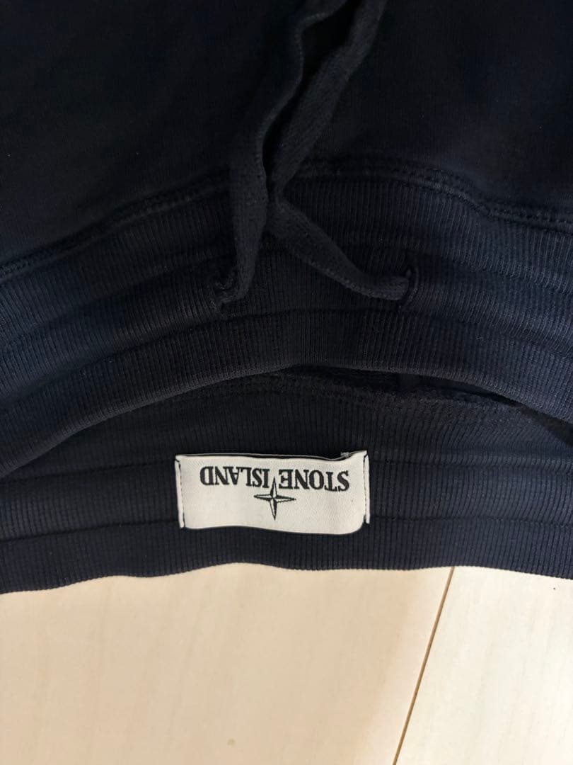 STONE  ブラックスウェットカーゴパンツ