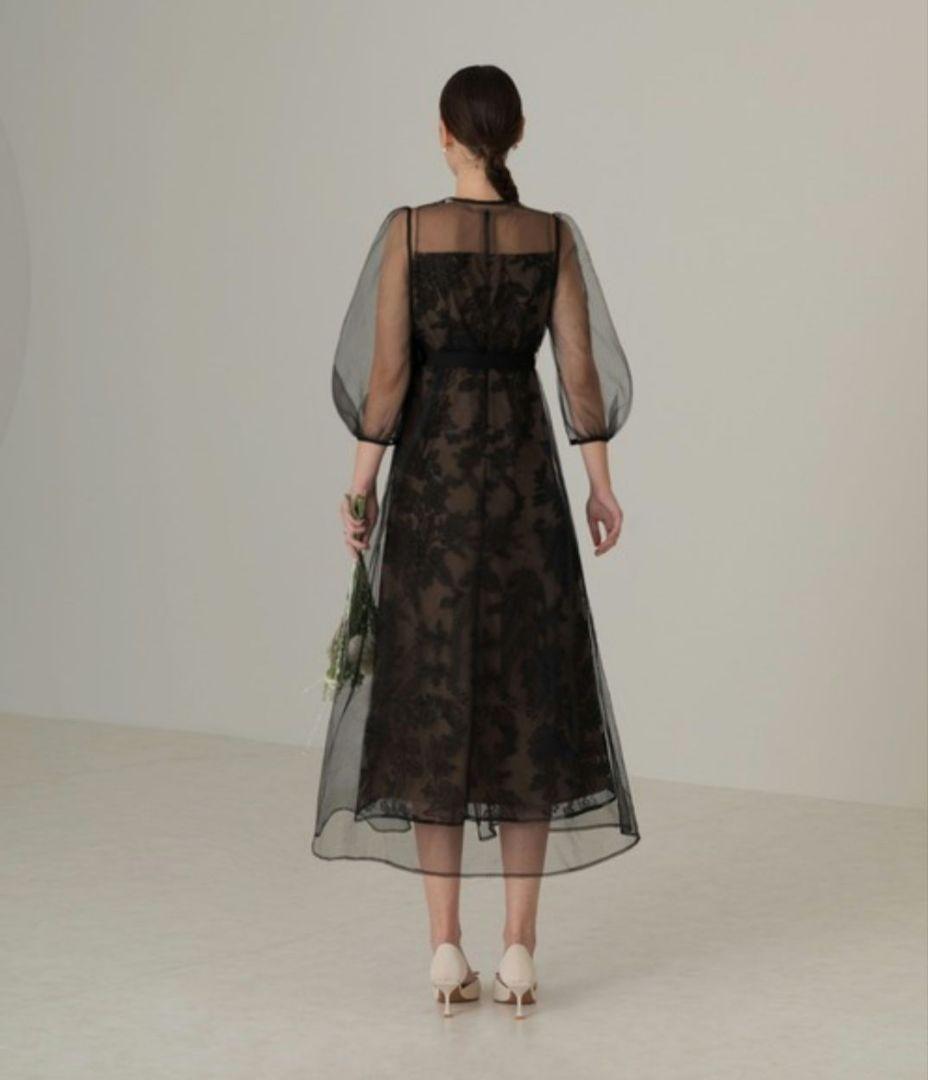 美品✨Leja チュールパイピングワンピース　２点セット　ブラック系　М