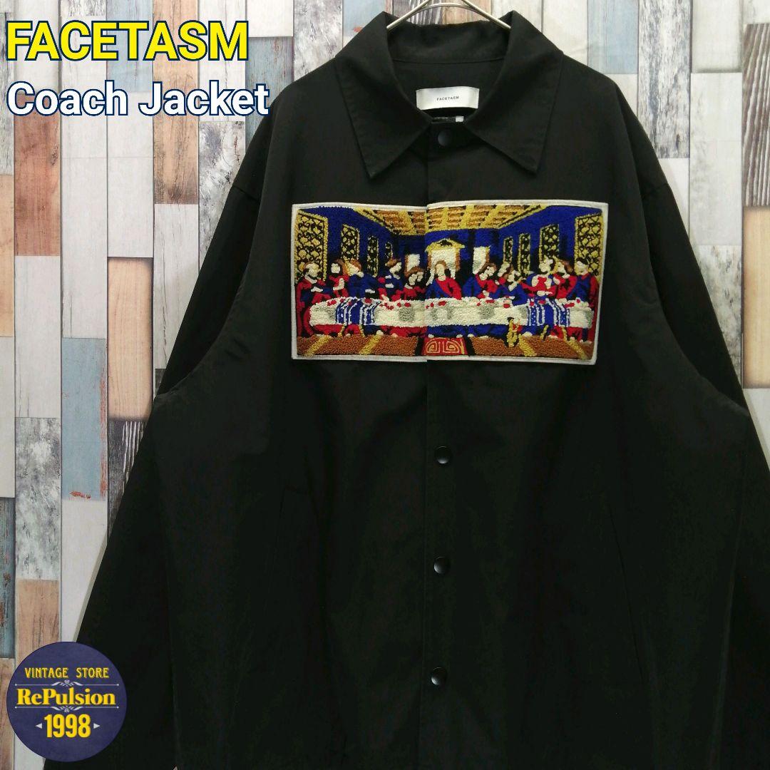 FACETASM　ファセッタズム　ナイロンジャケット　コーチジャケット　刺繍ロゴ