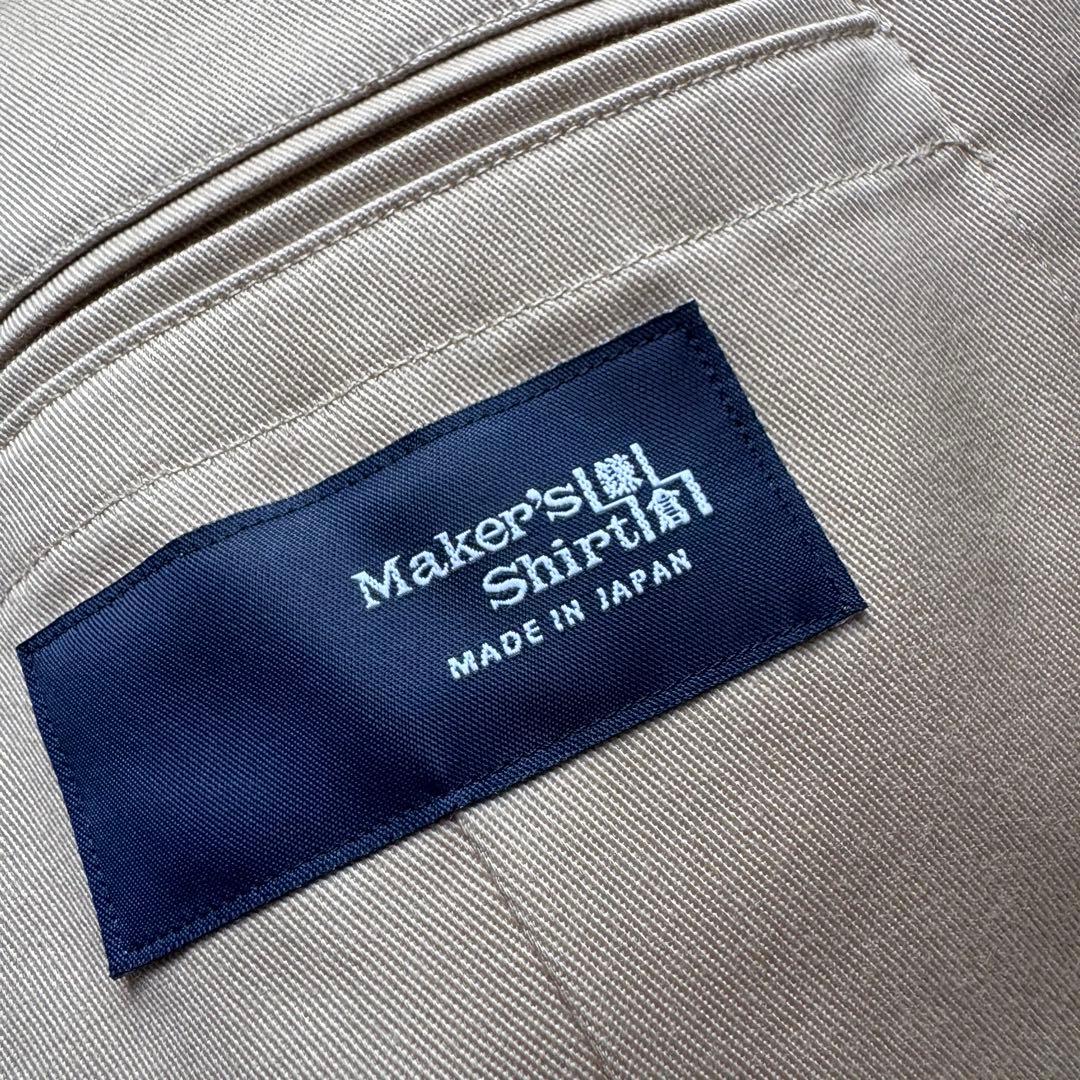 未使用　鎌倉シャツ　テーラードジャケット　コットン　ベージュ　Mサイズ