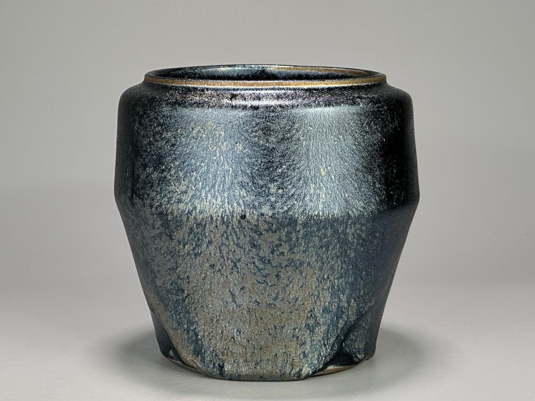 日本美術　佐々木禅　作　土面天目水指　水差　茶器　共箱付　茶道具　美品