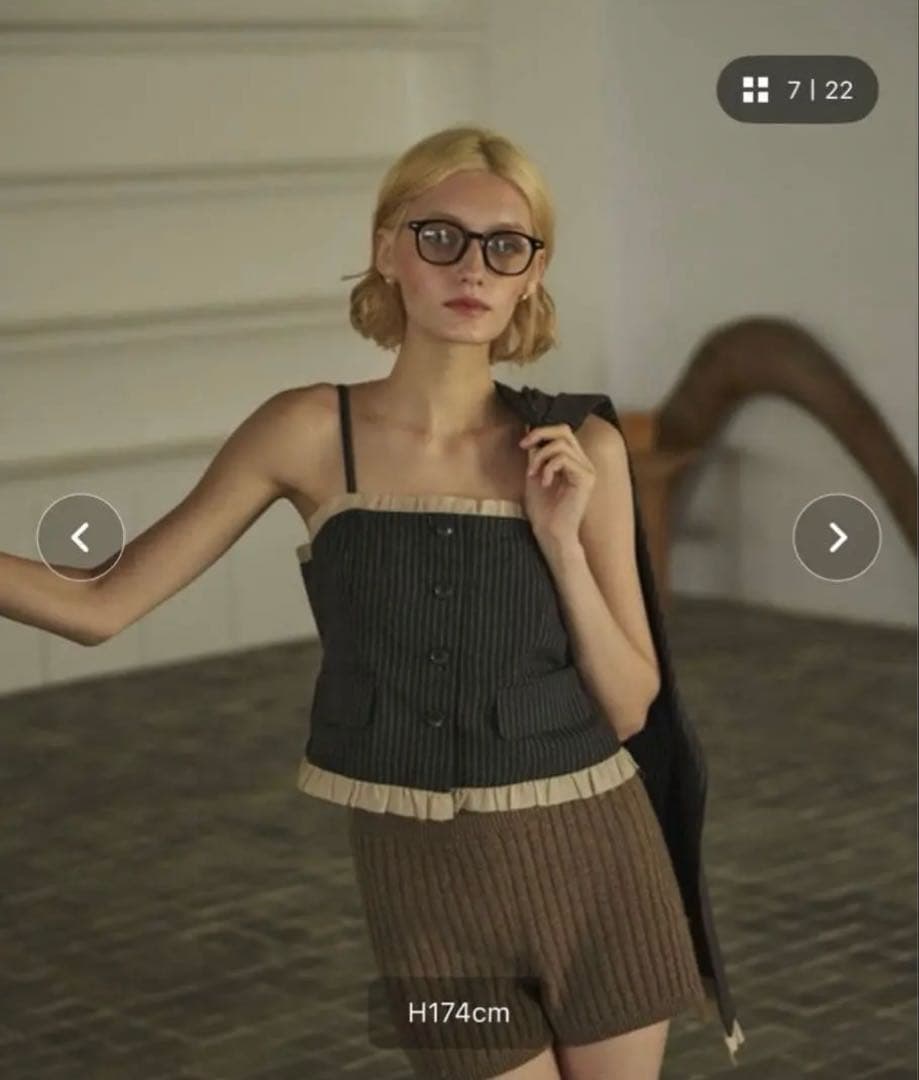 loin nuit ロワンニュイ テーラードジャケット ビスチェ セット　グレー