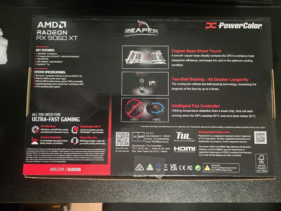 【最安値】PowerColor Radeon RX 9060XT 16GB