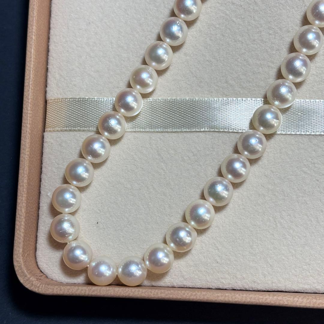 テリ強✨　あこや真珠　鑑別書付き　パール　ネックレス　約7.5-8.0 本真珠