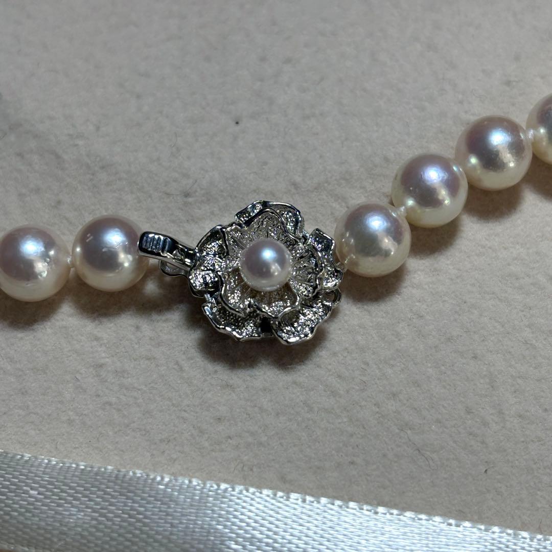 テリ強✨　あこや真珠　鑑別書付き　パール　ネックレス　約7.5-8.0 本真珠