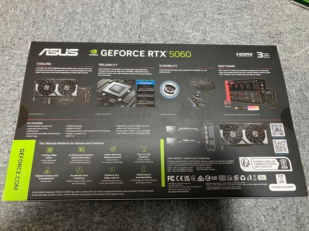 ASUS GeForce RTX 5060 OC版 8GB新品未開封