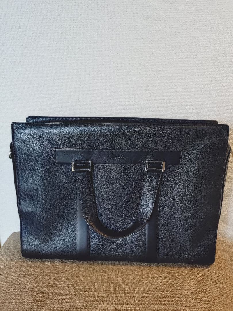Cartier カルティエ レザー ブリーフケース ビジネスバッグ ブラック