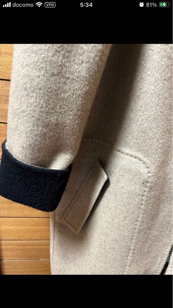 M*u様 GOBIカシミヤ リバーシブルコートユニセックス