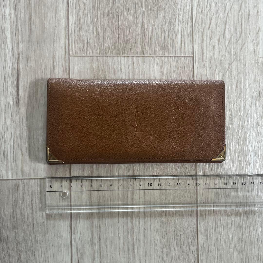 YSL ブラウンレザー 長財布