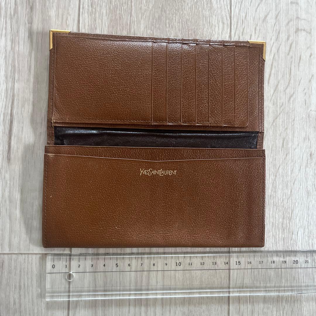 YSL ブラウンレザー 長財布