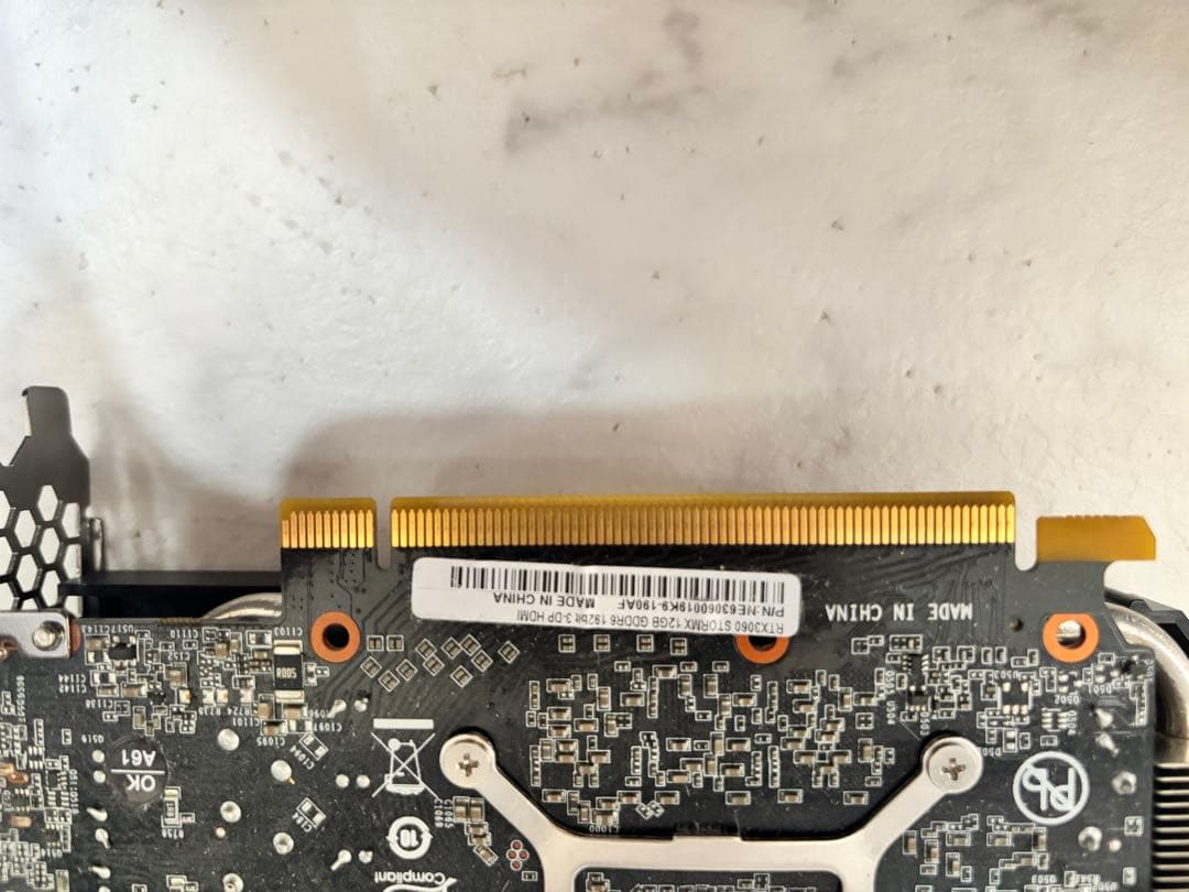 Palit GeForce RTX 3060 12GB 動作品