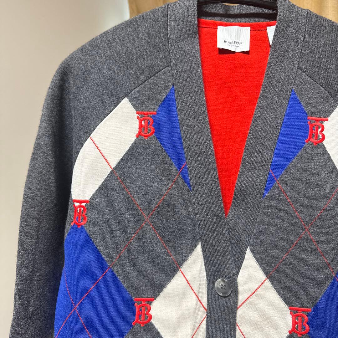 BURBERRY アーガイル柄 カーディガン