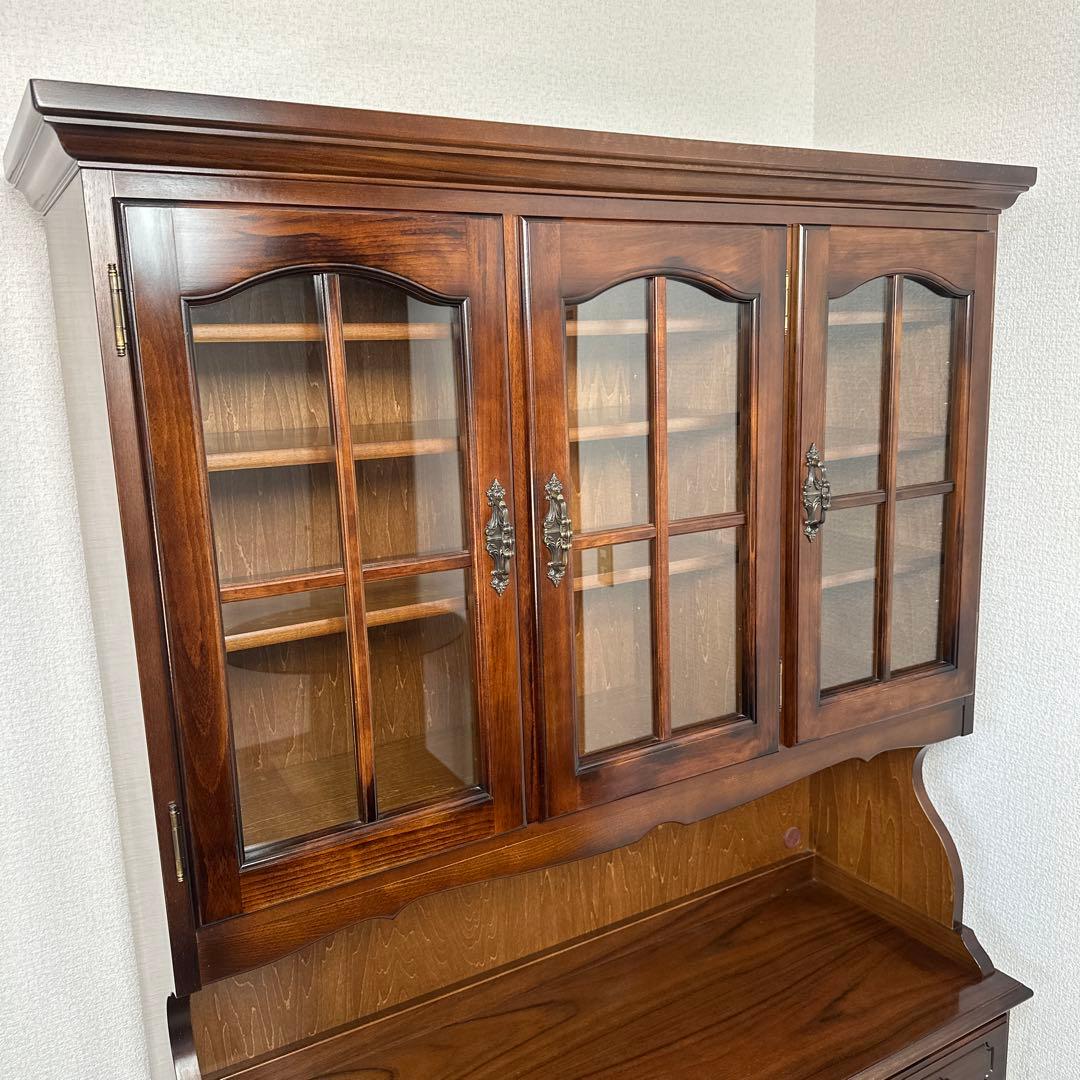 カリモク コロニアル カップボード 食器棚 ガラスキャビネット i1※