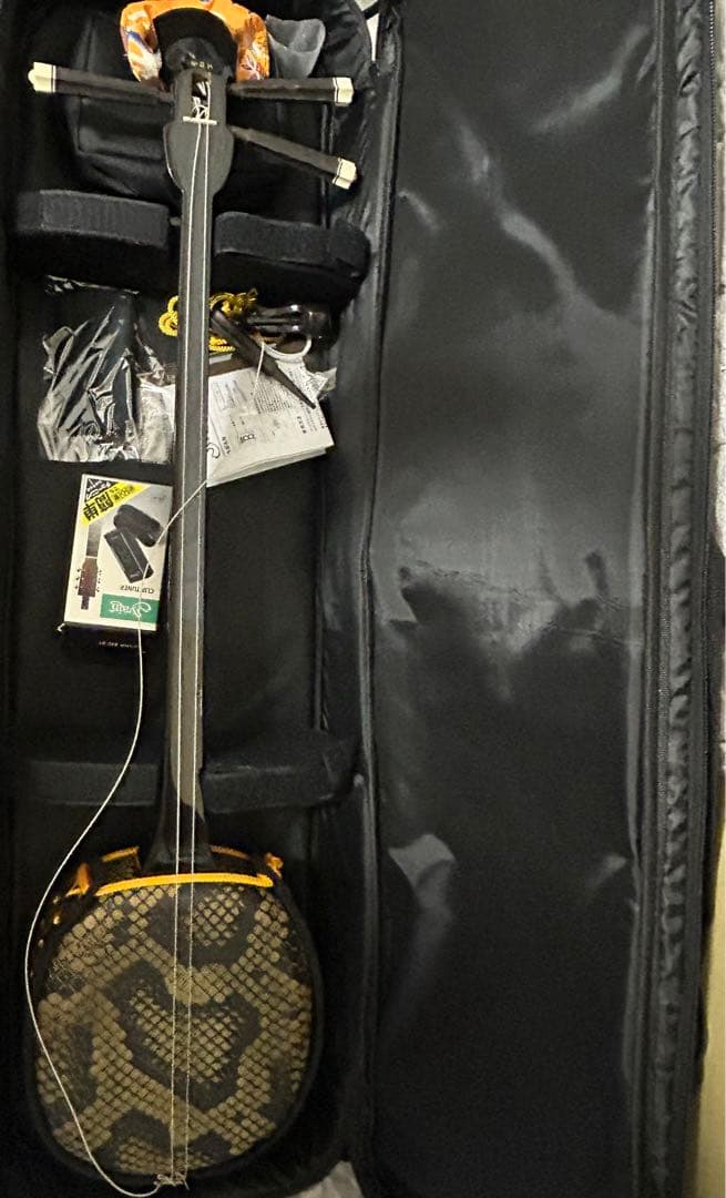 沖縄三線 ソフトケース 初心者 弦楽器 和楽器 人工革 蛇　工四合　ジャンク