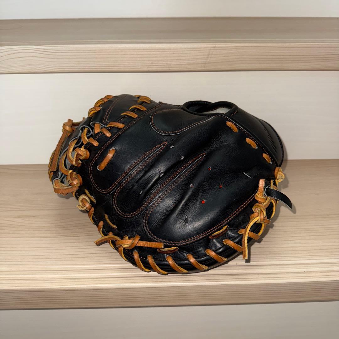 ★15日限定値下げ【ミズノプロ】一般軟式キャッチャーミット號 M-R型グラブ袋付