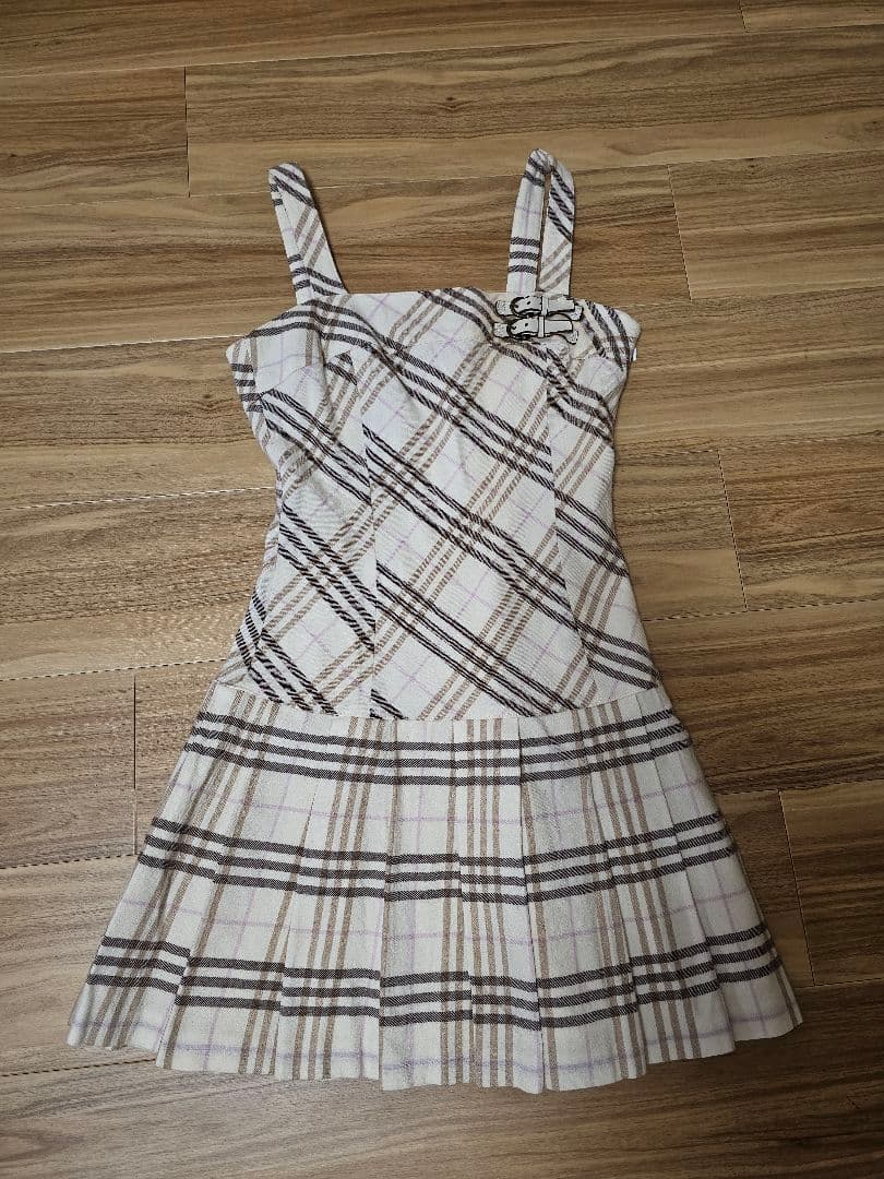 BURBERRY　バーバリー　チェック柄ノースリーブミニワンピース