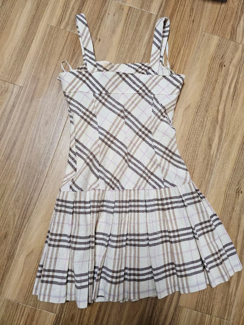 BURBERRY　バーバリー　チェック柄ノースリーブミニワンピース