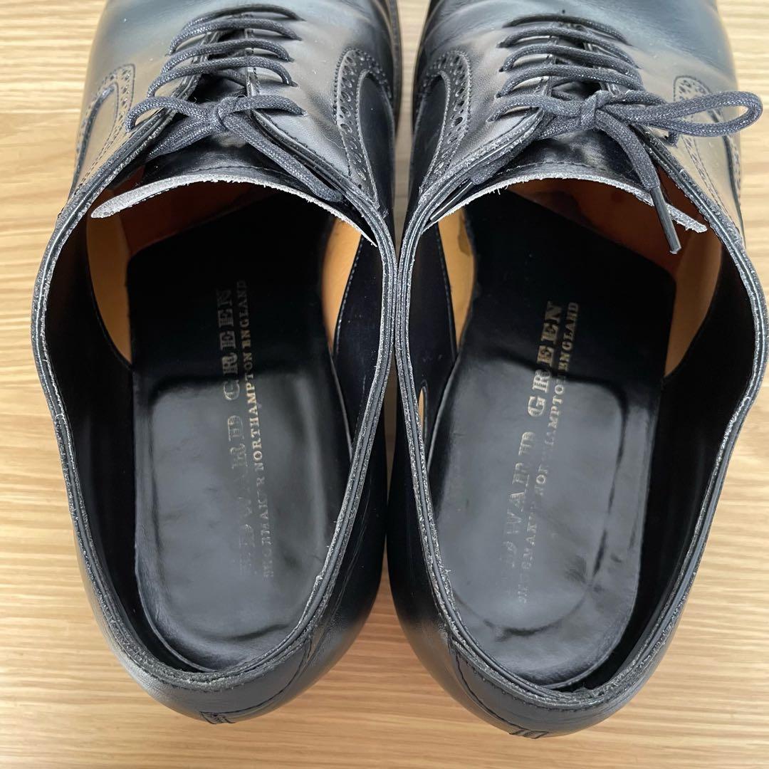 エドワードグリーン　ビジネスシューズ　革靴　レザー　ブラック　6.5